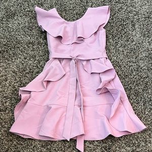 Rare Editions youth girl size 12 faux wrap pink dress EUC.